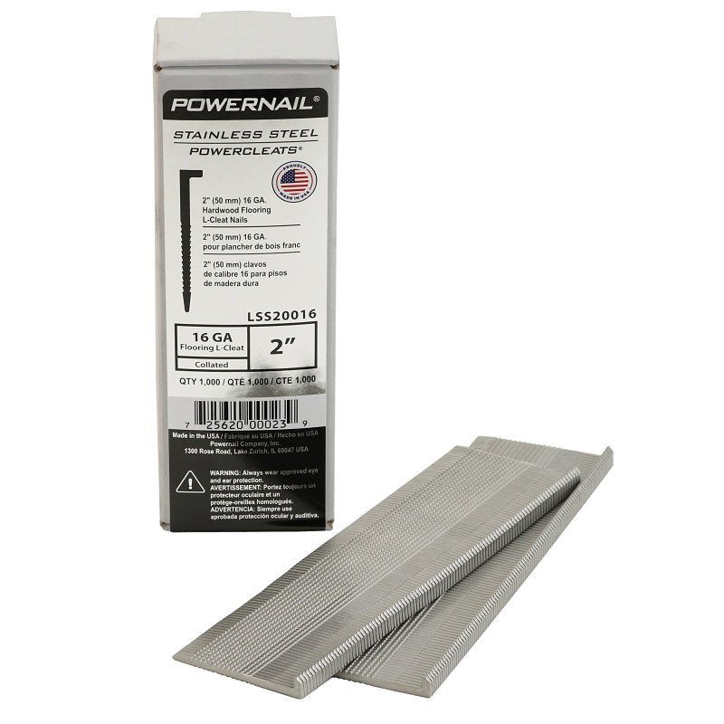 NAIL L-CLEAT 304SS 16GA 2IN   