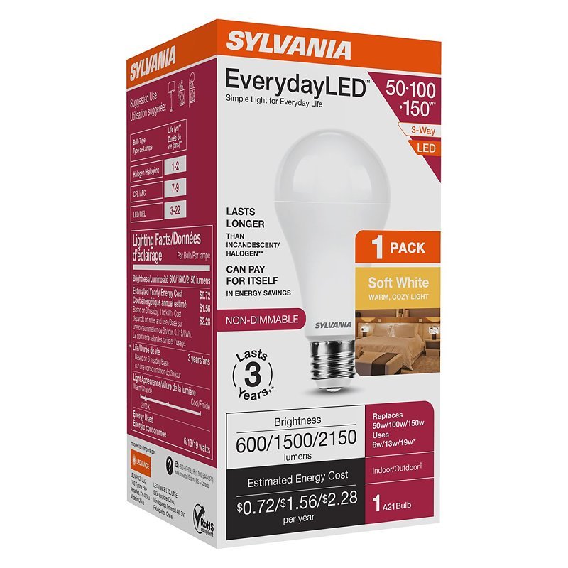 BULB LED 3WAY SWHT 50/100/150W