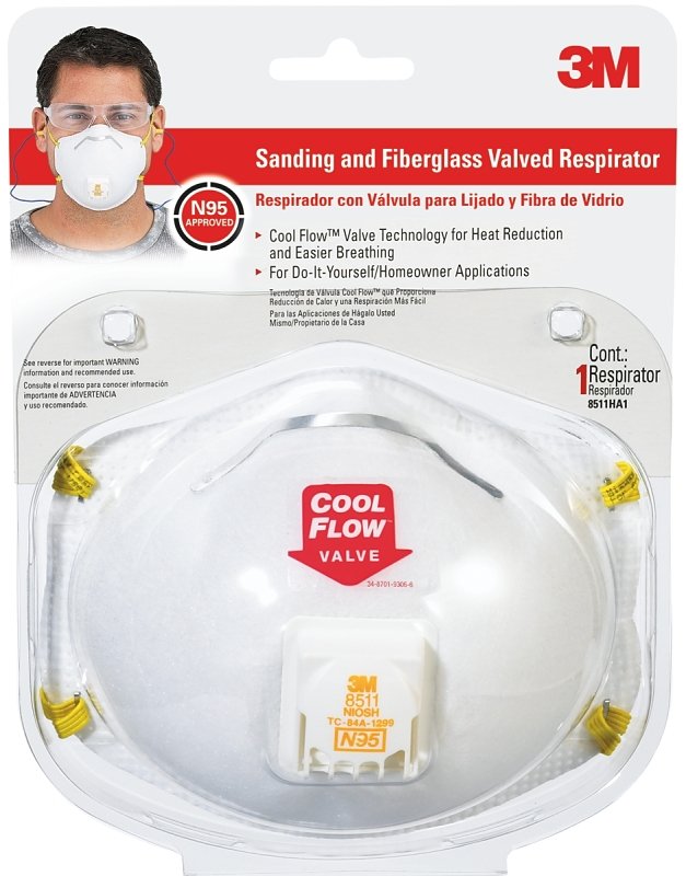 RESPIRATOR VALVED SAND/FIBER  