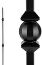 BALUSTER INTR DBL SPHERE BLK  