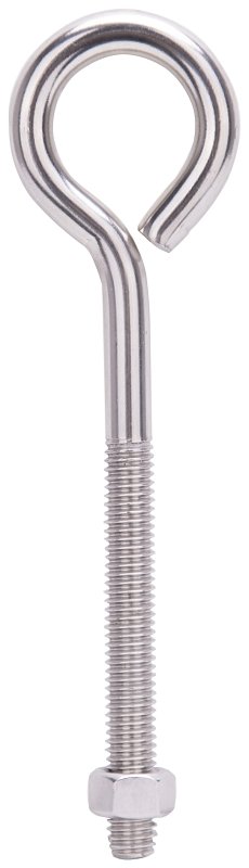 EYE BOLT W/NUT 3/8X6IN SS     