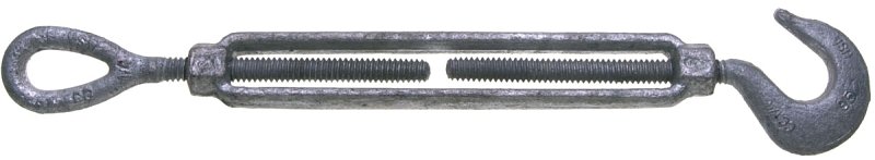 TURNBUCKLE HOOK/EYE 5/8X9 GALV