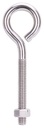 EYE BOLT W/NUT 5/16X4IN SS    