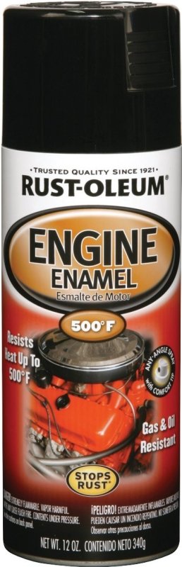 PAINT SPRY ENGINE GLO BLK 12OZ