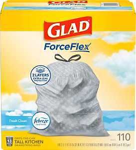 TRASH BAG DS FRESH CLN GRY 13G