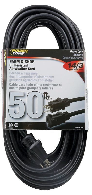 [7953409] CORD EXTSN BLK 14/3 SJTOW 50FT