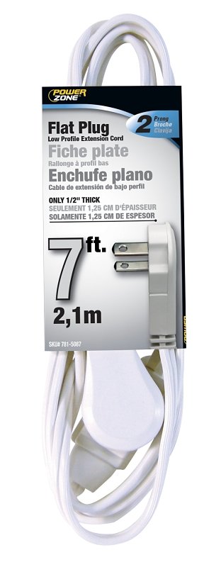 CORD EXT INDR 3OUT16/2X7FT WHT