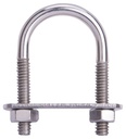 BOLT U SS W/NUT 1/4X1-1/8X2IN 