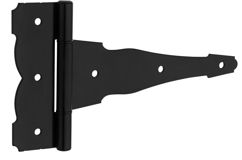 HINGE T DECORATIVE BLACK 10IN 