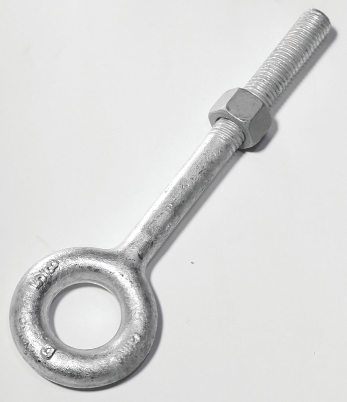 EYE BOLT W/NUT 1/2X6IN GALV   