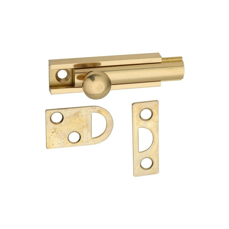 BOLT SURFACE SOLID BRASS 2IN  
