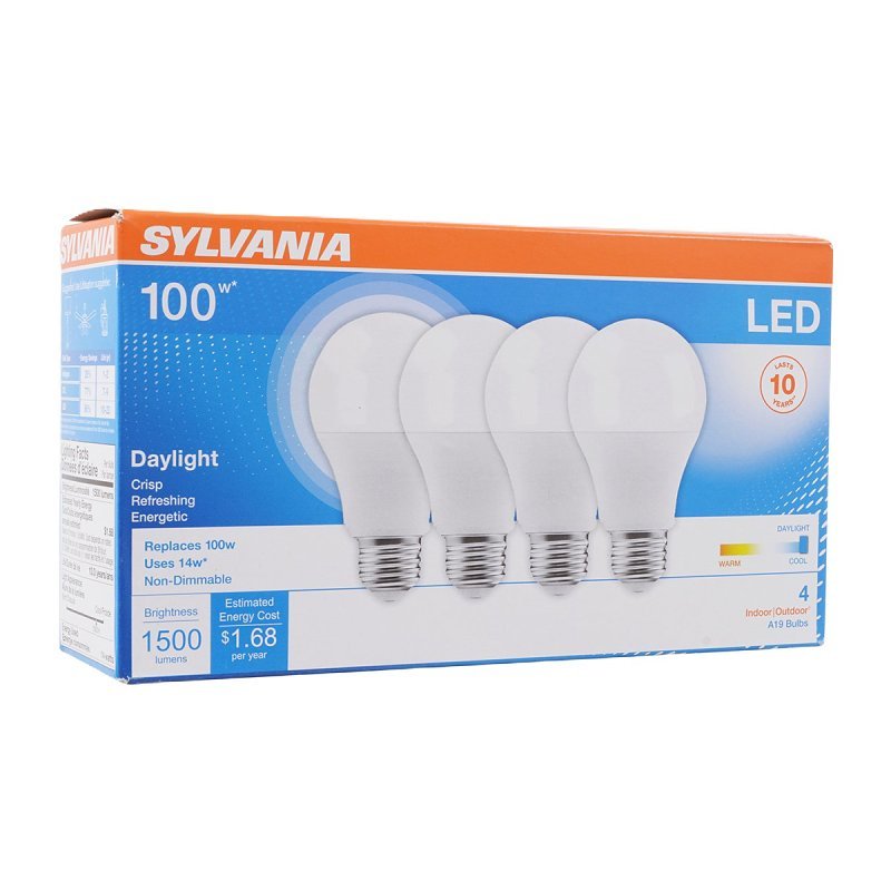 [0015636] BULB LED A19 FROST 5K 4PK 100W