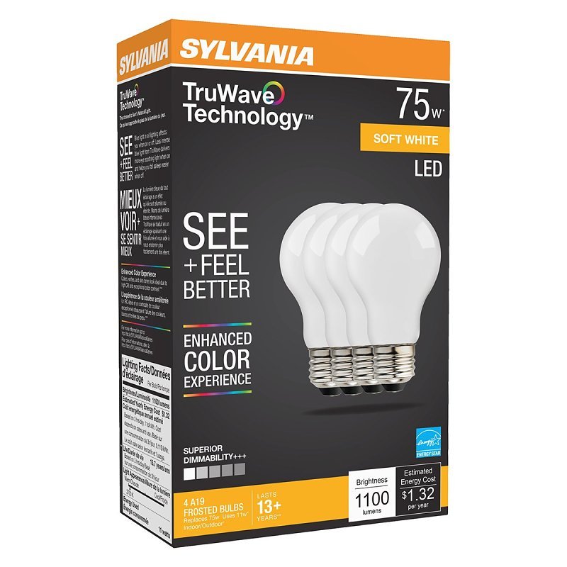 [8483190] LED 11W A19 27K DIM SFT WH PK4