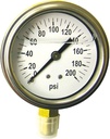 GAUGE LIQ PRESS 200PSI 2-1/2IN