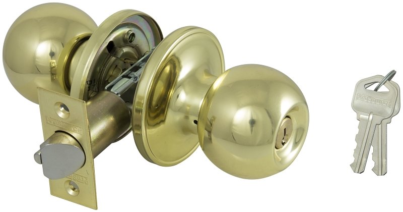 KNOB ENTRY T3 TUBULAR POL BRS 