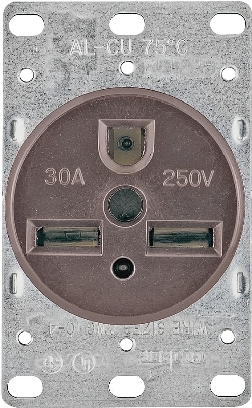 RECEPTACLE 30A 250V BLK       