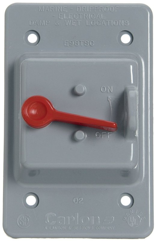 GREY SINGLE TOGGLE SWITCH     