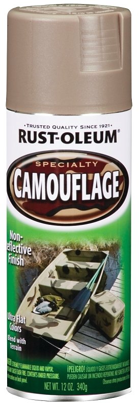 PAINT SPRY CAMO FLAT KHKI 12OZ