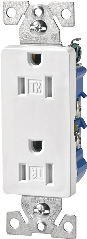 RECPT DPLX TR DECR 3W 15A WHT 