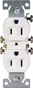 RECPT DUPLEX STD 3WIRE 15A WHT