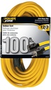 CORD EXT OUTDR 12/3X100FT YEL 
