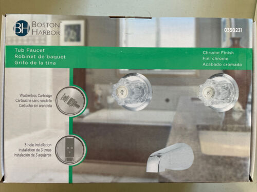 TUB FAUCET 2-HNDL CHROME      