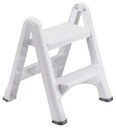 STOOL 2-STP FOLDABLE WHT 18IN 
