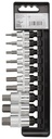 SOCKET SET 10PC 1/2DR HEX SAE 