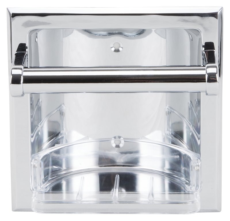 SOAP DISH-GRAB BAR REC CHROME 