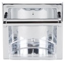 SOAP DISH-GRAB BAR REC CHROME 