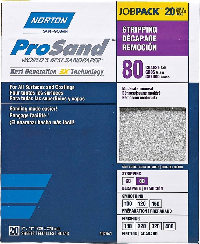 SANDPAPER ALU OXD 80GRT 9X11IN