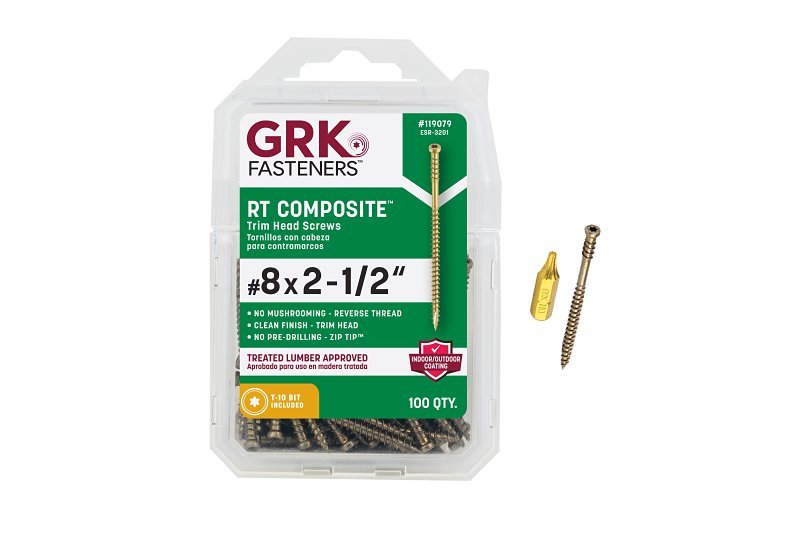 SCREW RT COMPOSITE 8X2-1/2IN  
