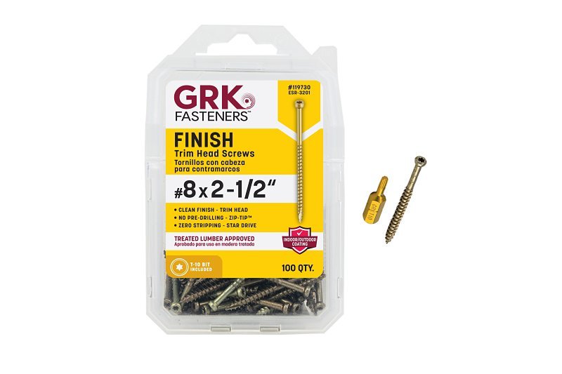 SCREW FIN/TRIM 8X2-1/2IN      