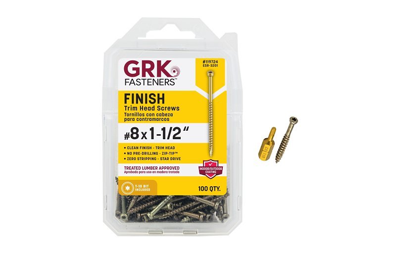 SCREW FIN/TRIM 8X1-1/2IN      