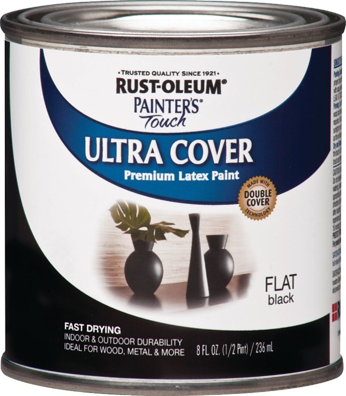 PAINT ACRYLIC FLAT BLACK 1/2PT