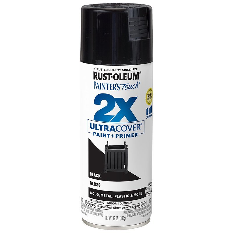 PAINT SPRAY IN EX GLO BLK 12OZ