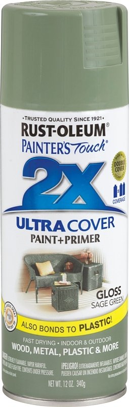 PAINT SPRAY 2X SAGE GREEN 12OZ
