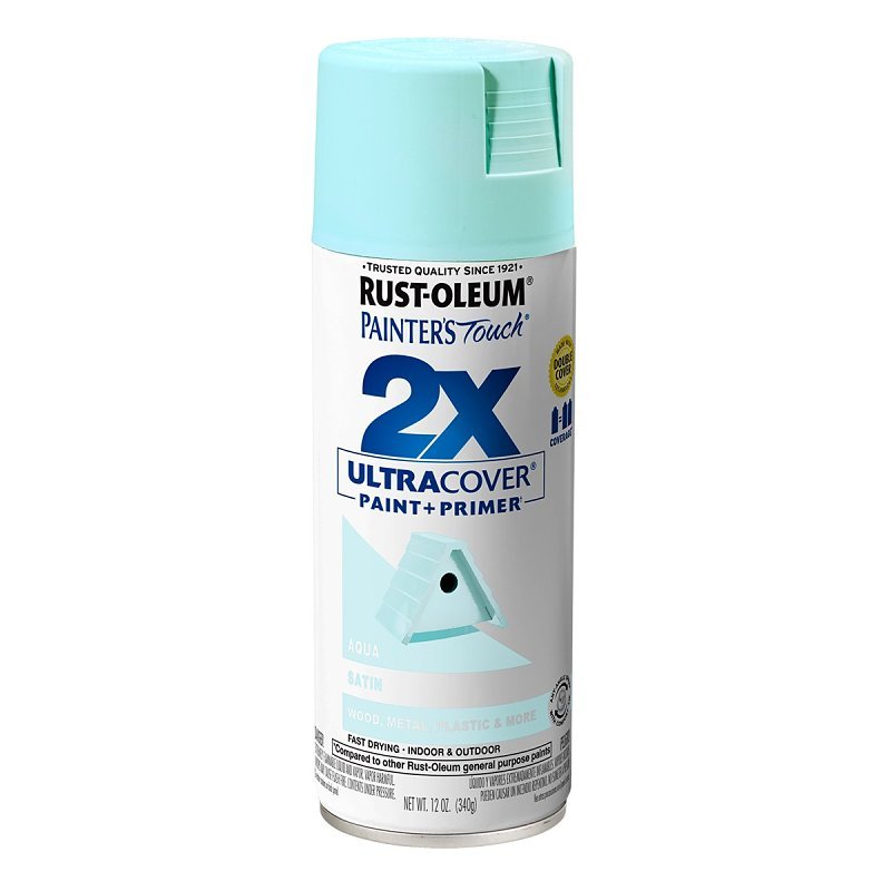 PAINT SPRAY 2X SATIN AQUA 12OZ