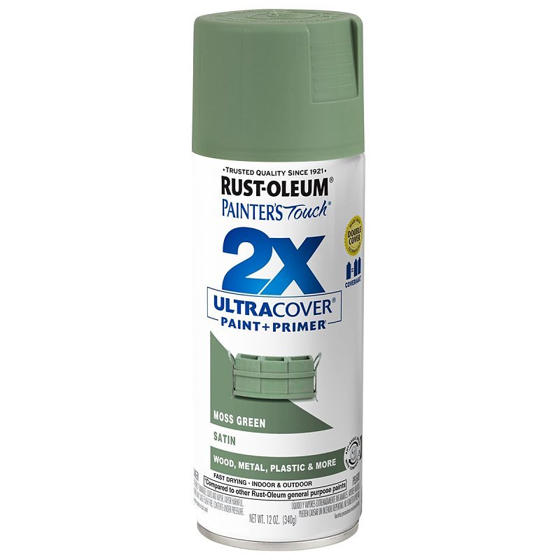 PAINT SPRAY SAT MOSS GRN 12OZ 