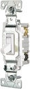 SWITCH TOGGLE QUIET 1P 15A WHT