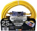 CORD EXT 12/3 SJTOW X 25FT YEL