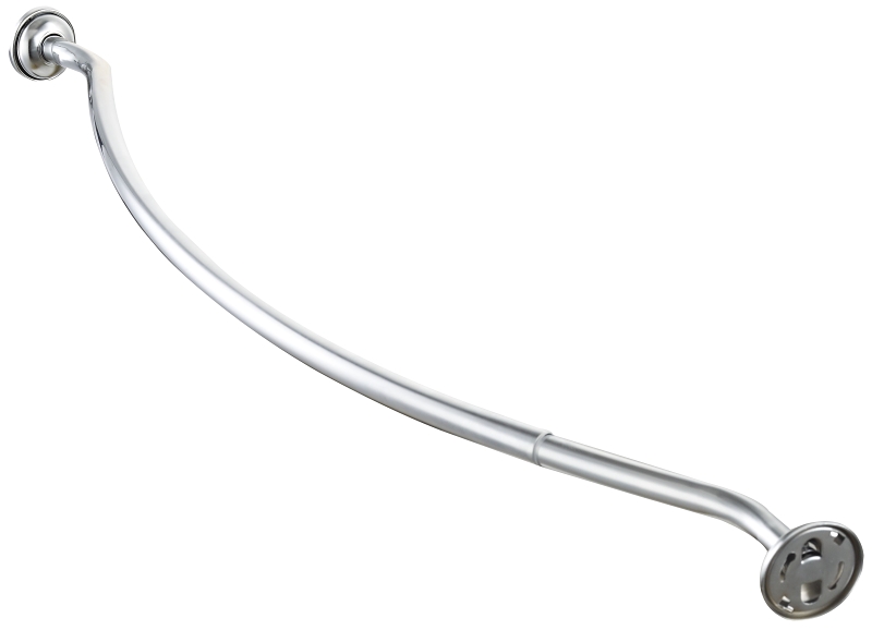 SHOWER ROD CURVED CHRM 52-72IN