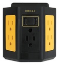 TAP 5-OUTLET/2-USB 3.4A       