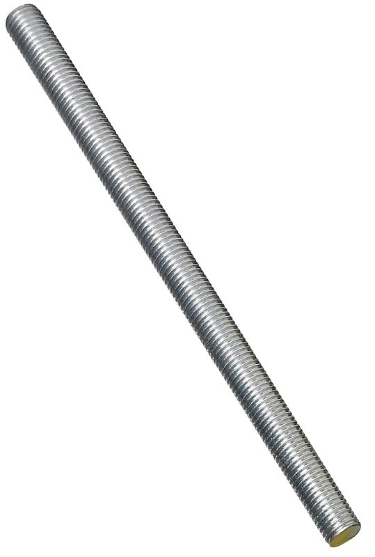 STEEL ROD THRD ZN YEL3/4-10X24
