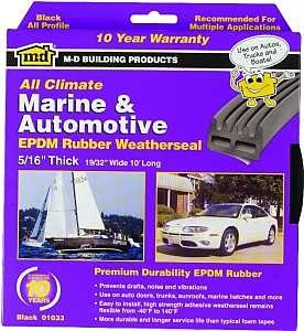WEATHERSTRIP EPDM ADH 10FT BLK