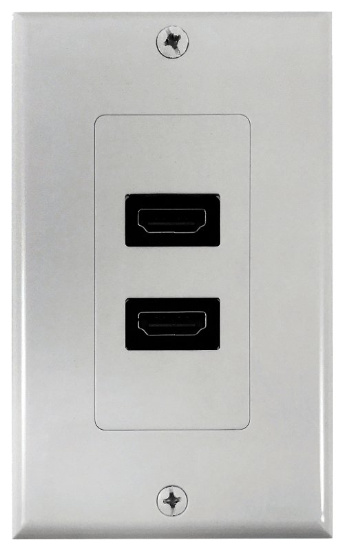 WALLPLATE DUAL JACK/HDMI WHITE