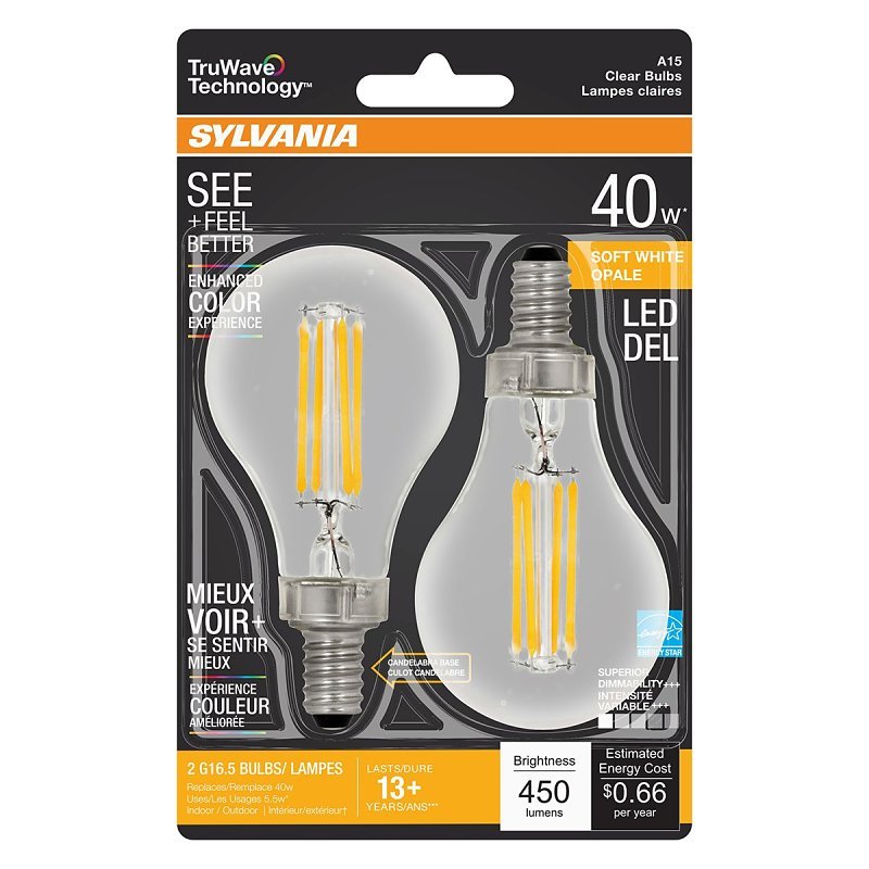 BULB LED A15/C CLEAR SFTWHT 5W