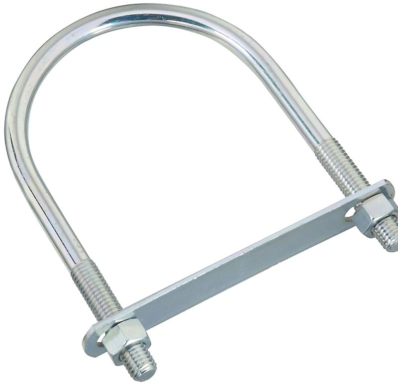 BOLT U PLATE/NUT .5X4.5X7IN ZN