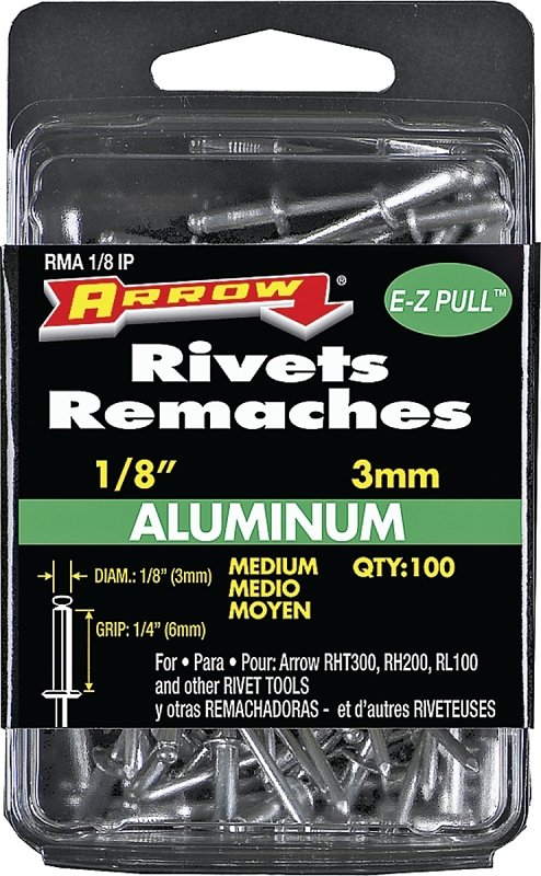 RIVET MED ALUM 1/8X1/4IN      