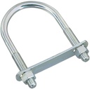 BOLT U PLATE/NUT .5X3X5.5IN ZN